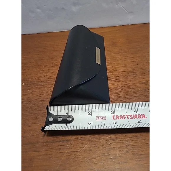 Christian Siriano Designer Hard Eye Glass Case Black Leather Magnetic Close 6"x3 - Picture 6 of 6